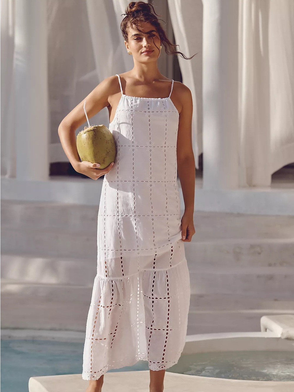 ✨ PQ Swim Women’s Eyelet Midi Dress Size XS